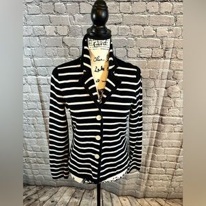 Chaps Knit Blazer. NAVY BLUE. Size SMALL.